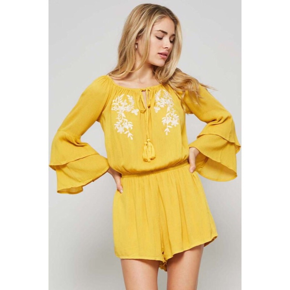 Summer Sun Embroidered Romper - Picture 2 of 2