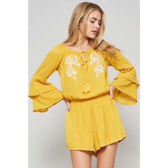 Summer Sun Embroidered Romper - Picture 2 of 2