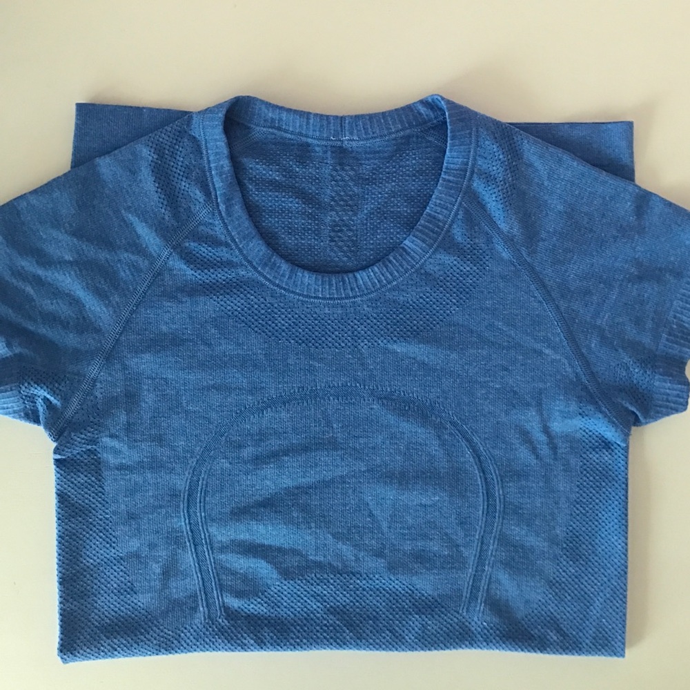 lulu🍋 swiftly tech short sleeve crew - blue