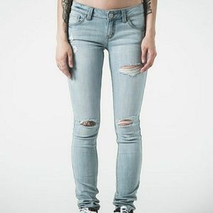 New  light blue ripped  skinny jeans