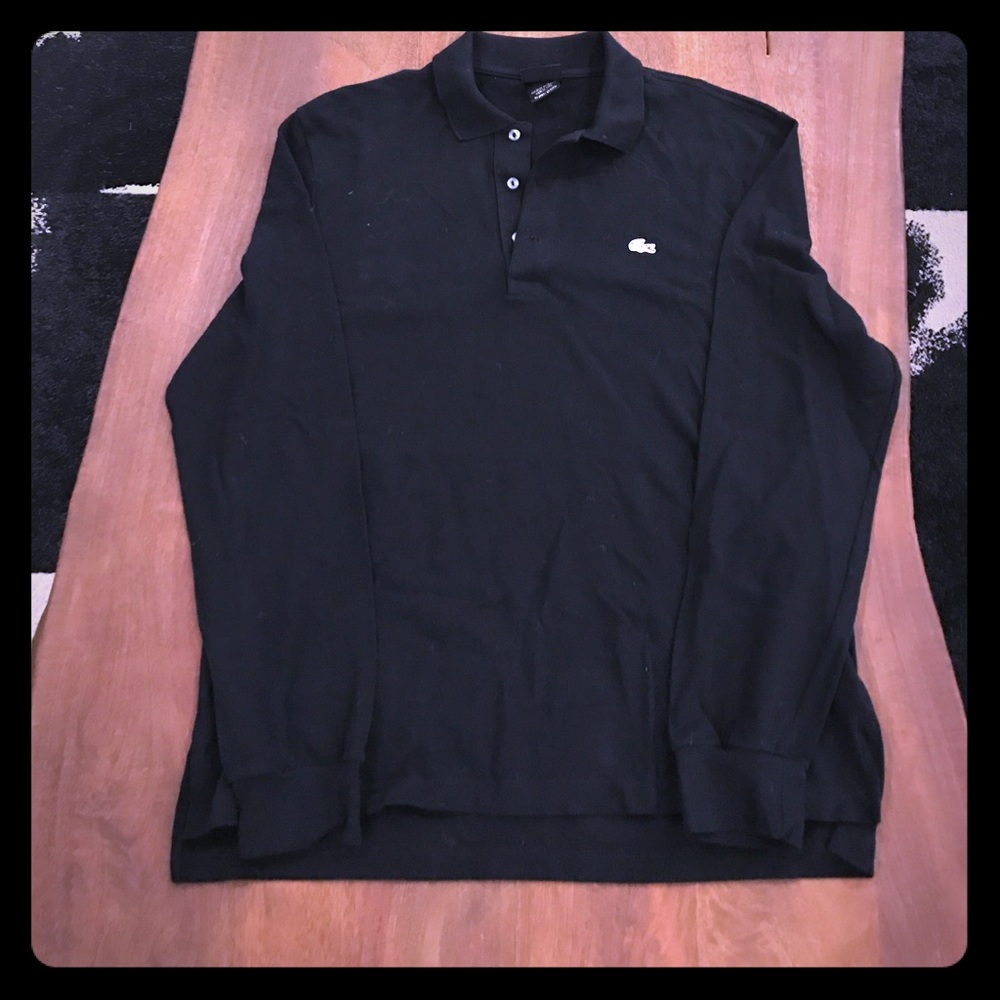 Men's Lacoste polo.