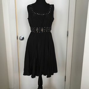 Renee C Black Dress w/jewel embellishments. Size S