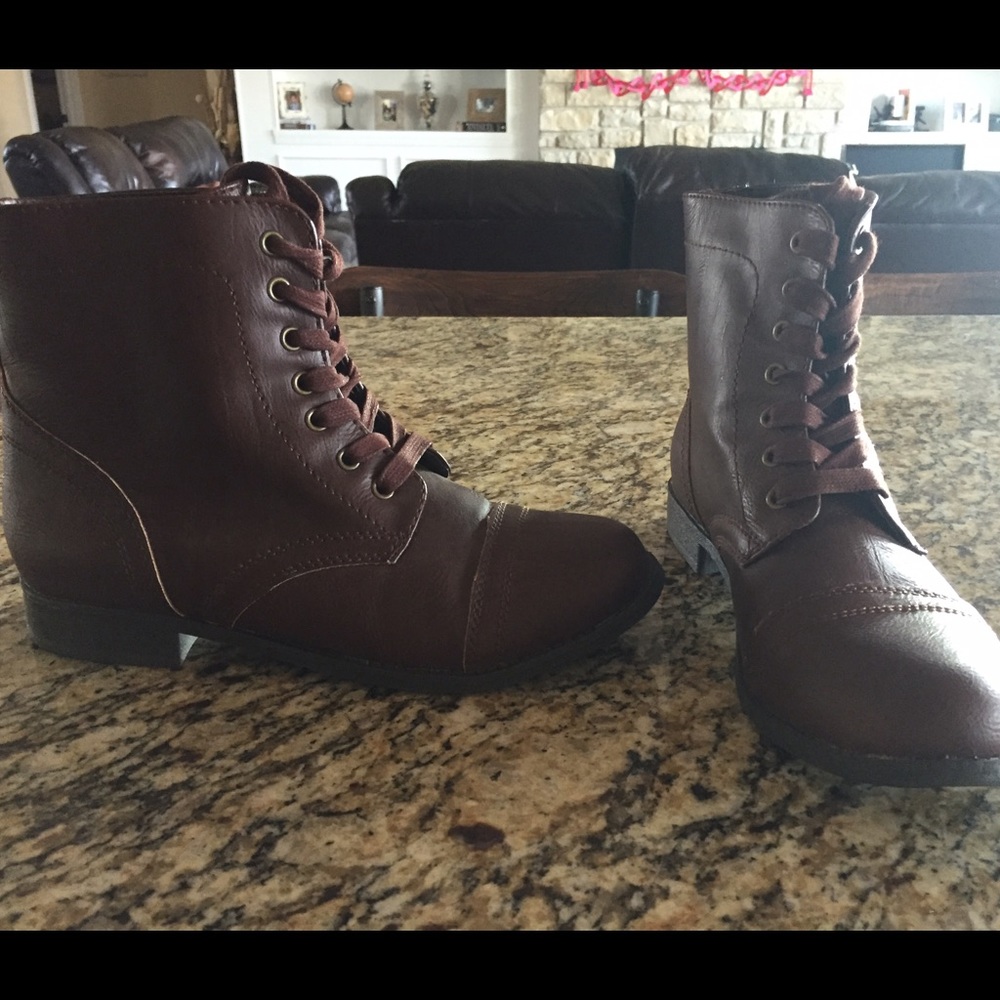 Rampage Brown Combat Boots