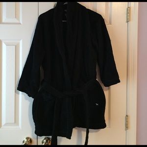 Black bath robe