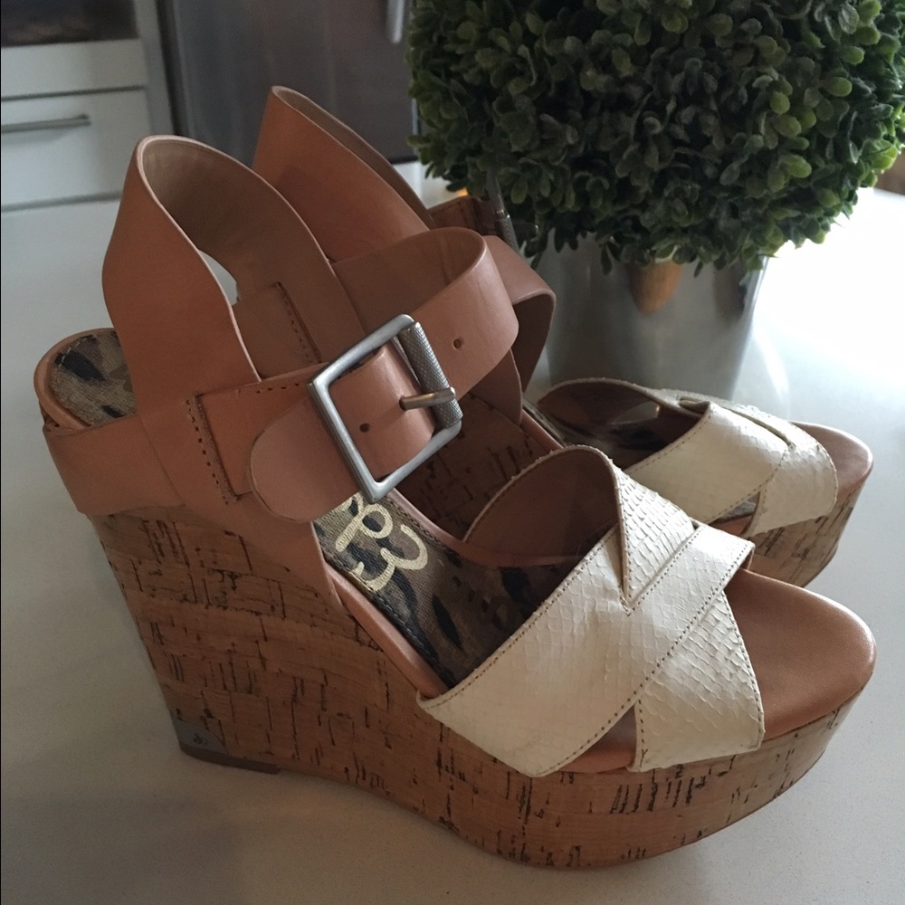 Sam Edelman Sasha Snake Wedge Sandal