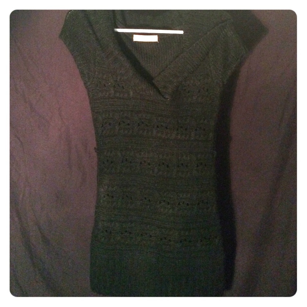 Black knitted dress