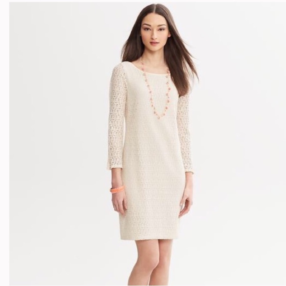 Banana republic lace 3/4 sleeve dress