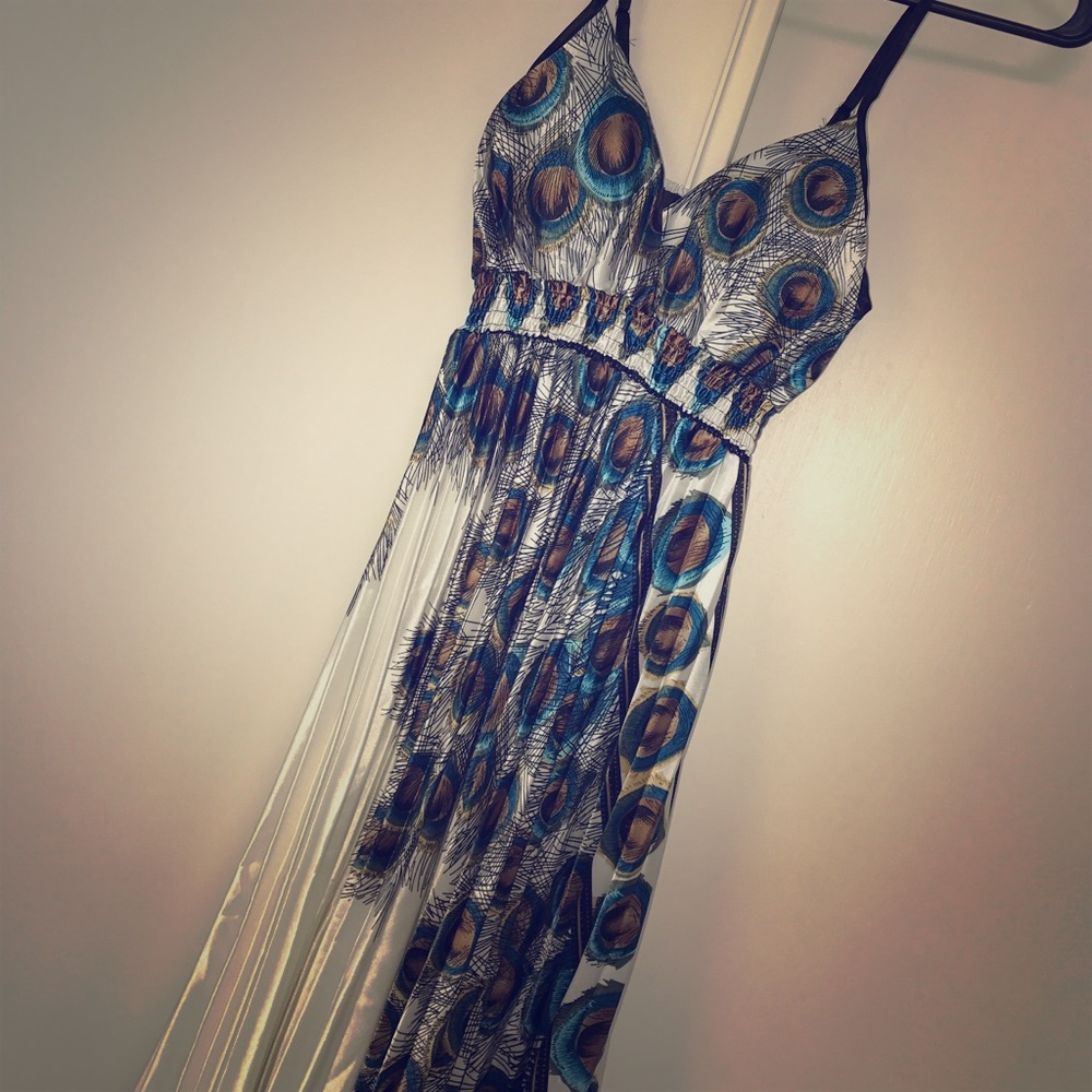 Peacock maxi dress!!