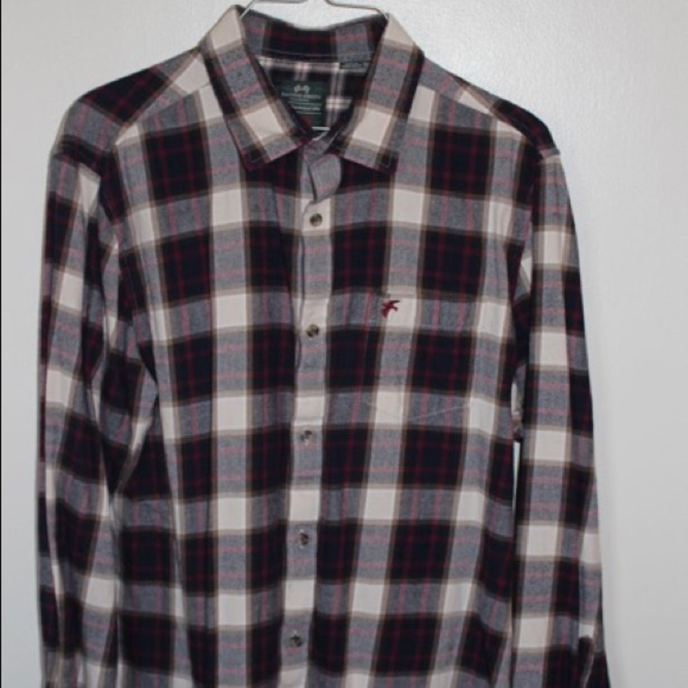 Plaid checked button down shirt