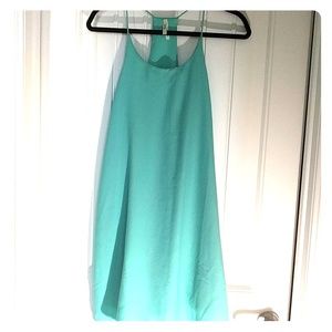 Double layered turquoise dress