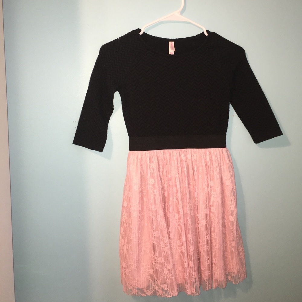 Black and pink dress
