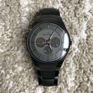 Skagen black matte watch