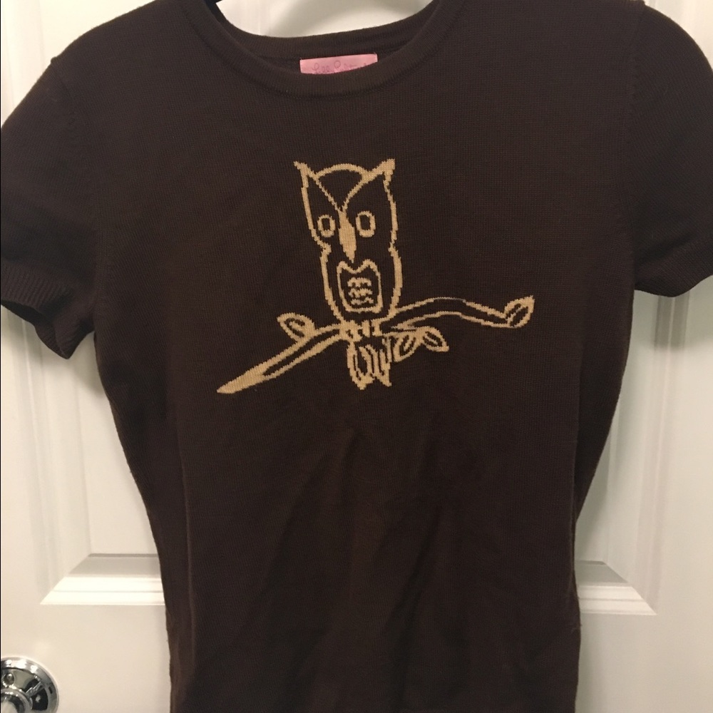 Lily Pulitzer Brown Intransia Owl Sweater, small