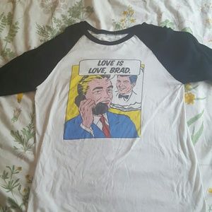 Love is love baseball tee