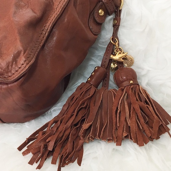 Juicy Couture Leather Turn Lock Tassel Satchel Bag - Picture 5 of 8