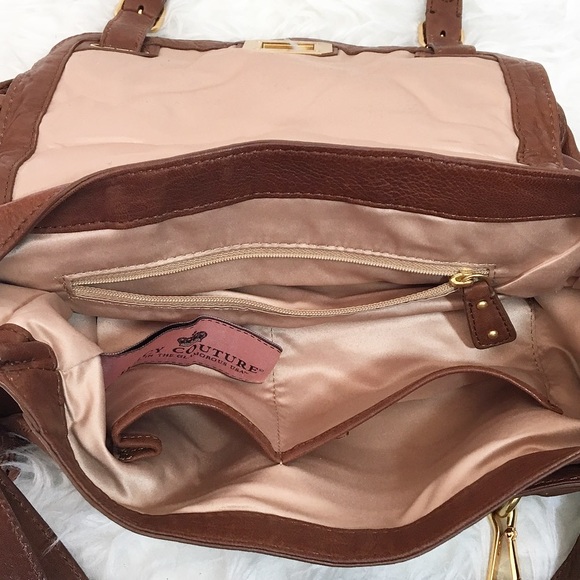 Juicy Couture Leather Turn Lock Tassel Satchel Bag - Picture 7 of 8