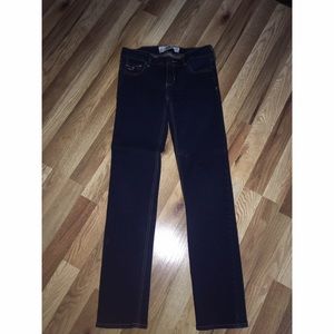 Hollister dark blue jeans.