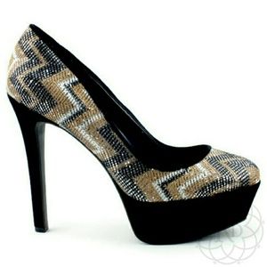 NEW Jessica Simpson Chevron Platform Heels
