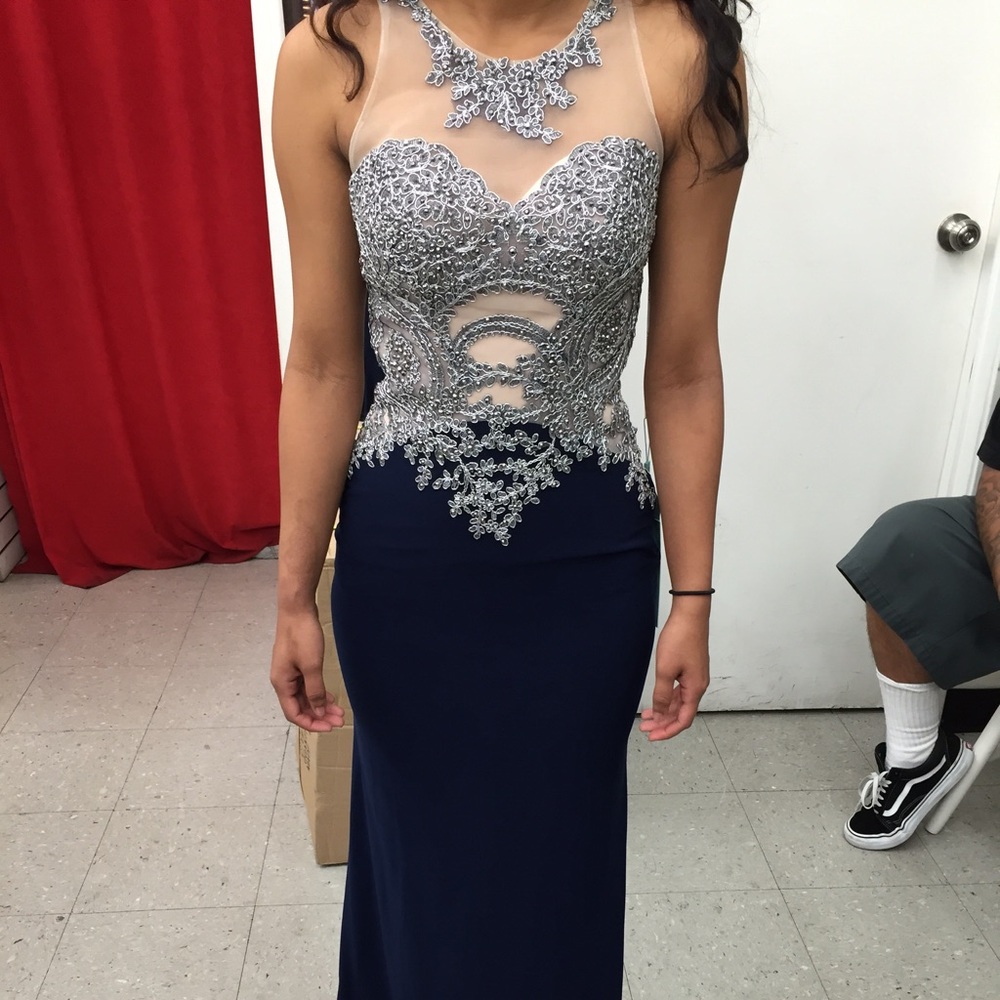 Navy Blue Prom Dress