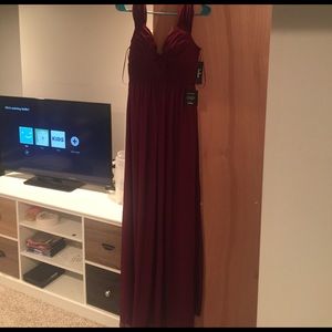 Formal Burgundy Maxi Dress