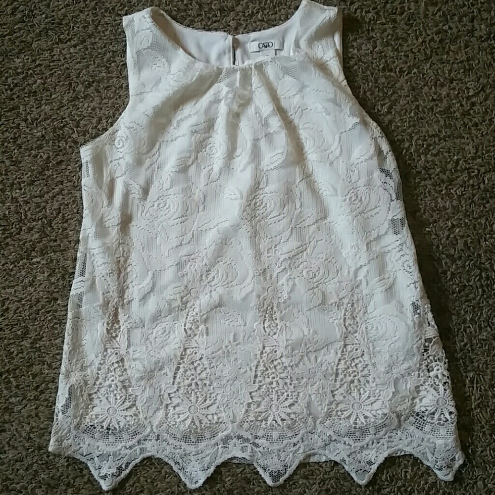 Cream lace cami