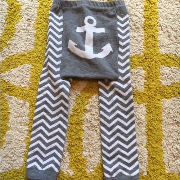 🚫SOLD gray nautical Doodle Pants, M - Picture 1 of 3