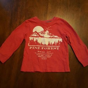 Red Carter's long sleeve, size 2T
