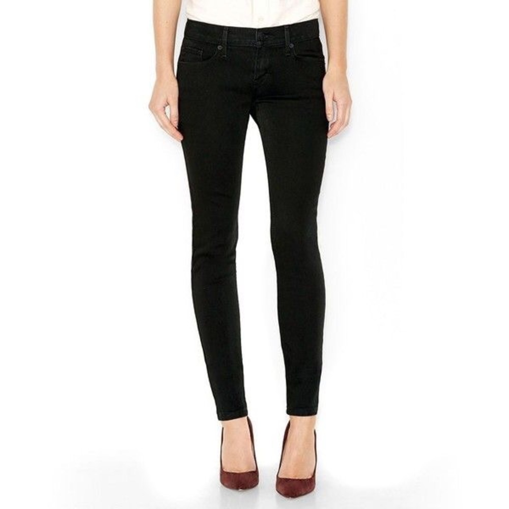 Levi's 524 destroyed distressed skinny jeans