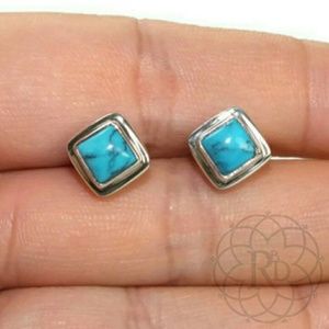 NEW Silverstone Turquoise SS Stud Earrings