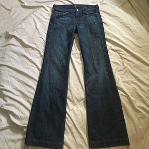 7 for all mankind "the slim trouser,"size 28