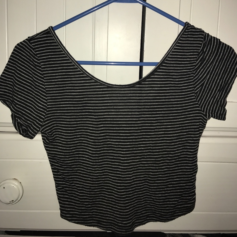 Black and white striped Brandy top