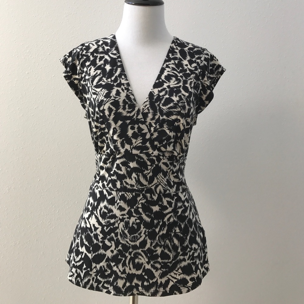BCBGMaxAzria black & white top