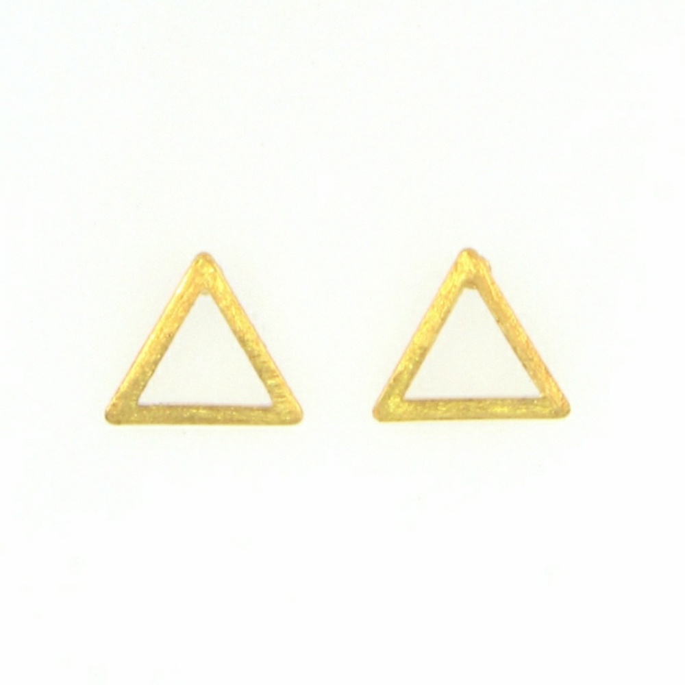 NEW! Matte gold triangle post earrings 🔼