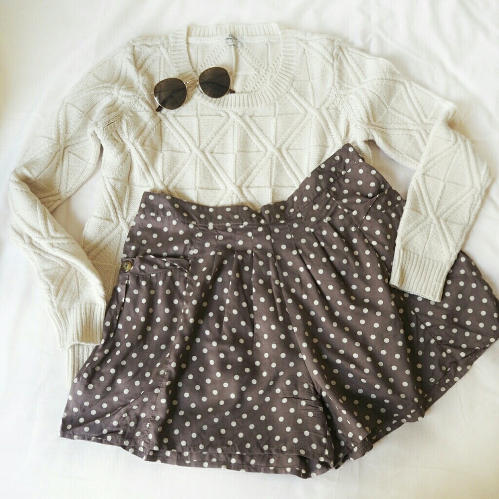 FP Taupe Polka Dot Shorts