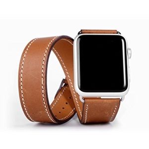 Apple Watch 38mm double wrap brown leather band