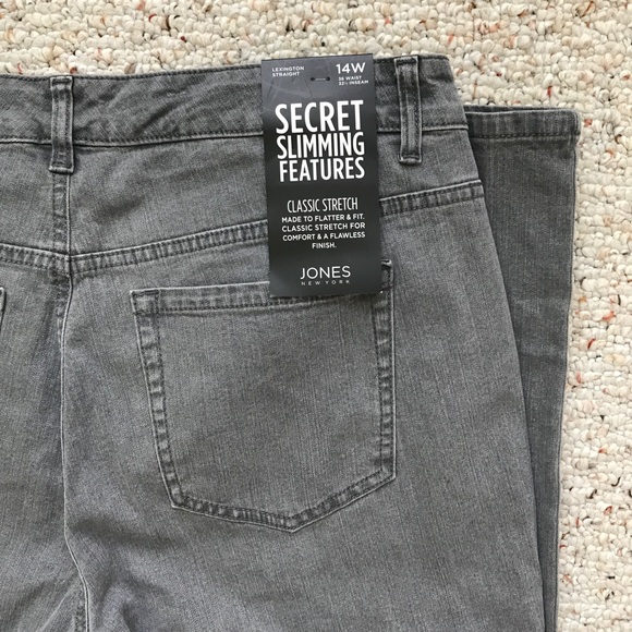 NWT Jones New York Secret Slimming Gray Jeans - Picture 8 of 8