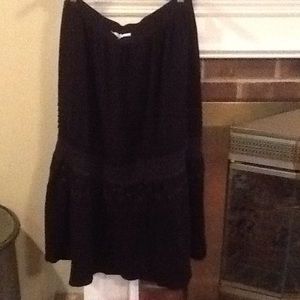 Long black hippie skirt