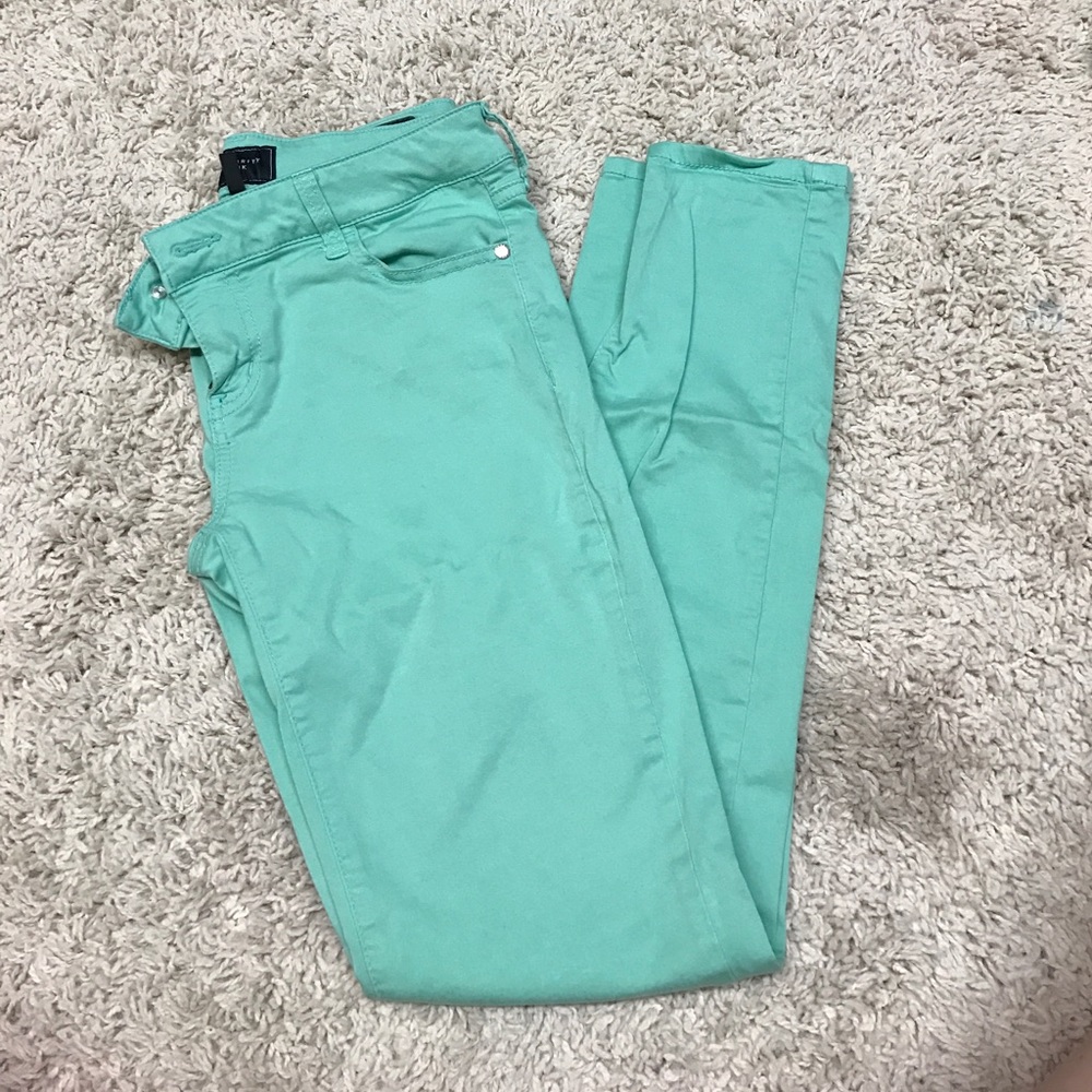 Mint/Teal Skinny Jeans