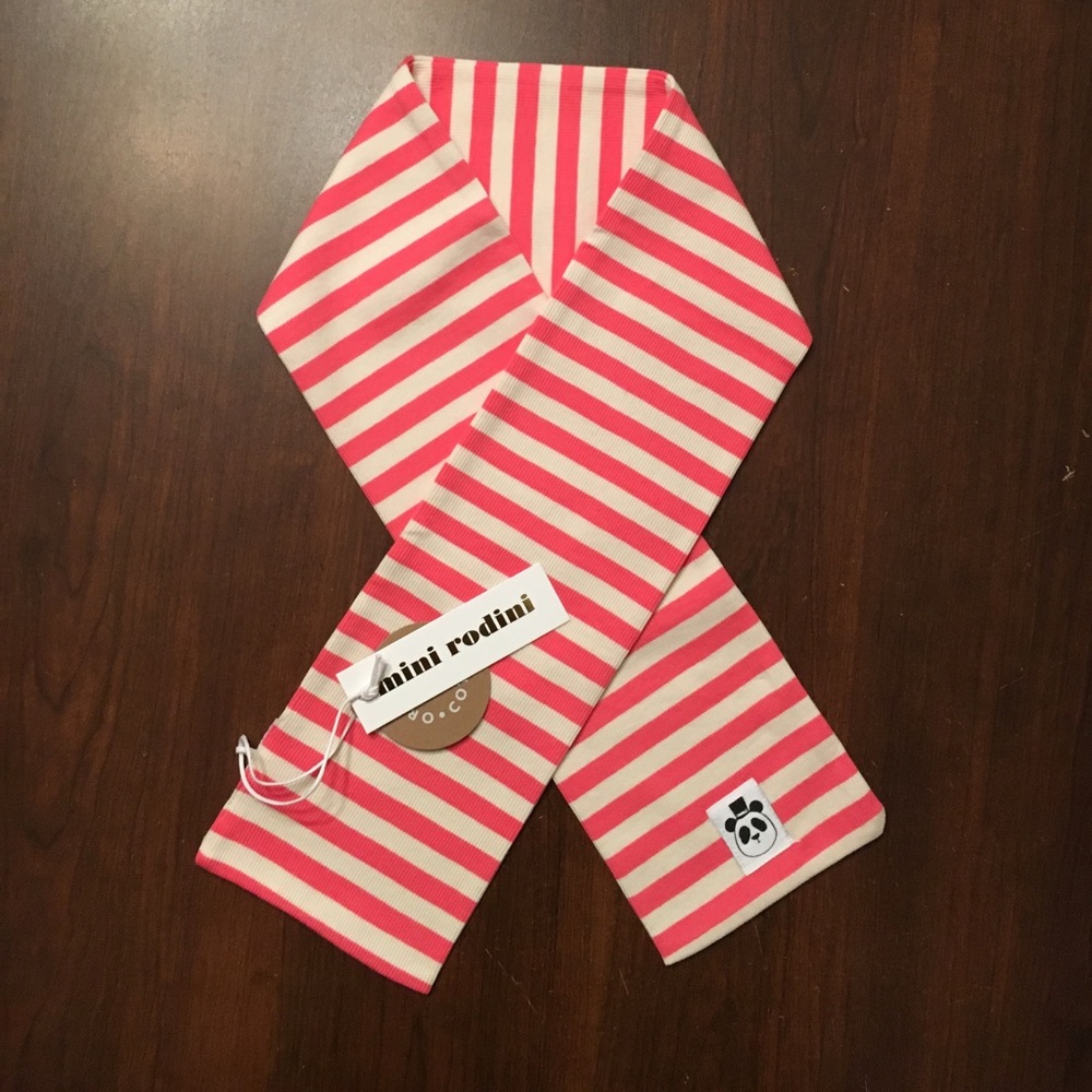 New mini rodini stripe scarf / pink