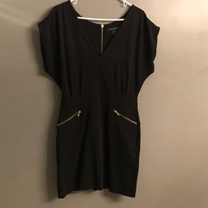 French Connection Black with  Zipper Detail Dress