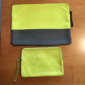 Neon & Gray Clutch & Bag