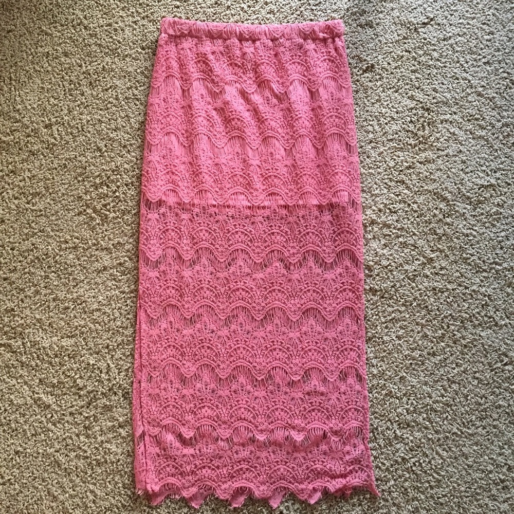 Crochet maxi skirt