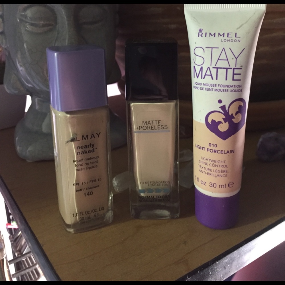 Almay, Maybelline, and Rimmel London Foundation