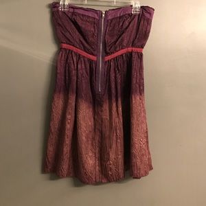 Free People Purple Strapless Ombré dress