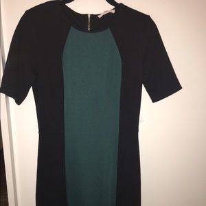 Teal & Black Bodycon Dress