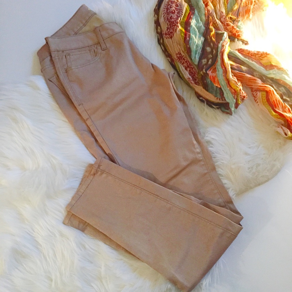 NWOT Old Navy Shimmery Coated Khaki Pants