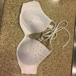 White Pink bathing suit top