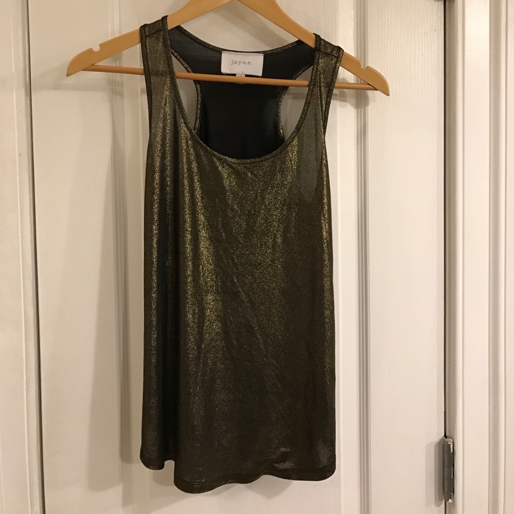 Gold sparkly sleeveless top