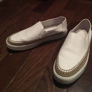 Vince White Leather Sneakers