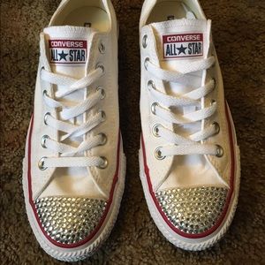 Converse All Star Customized White Rhinestone